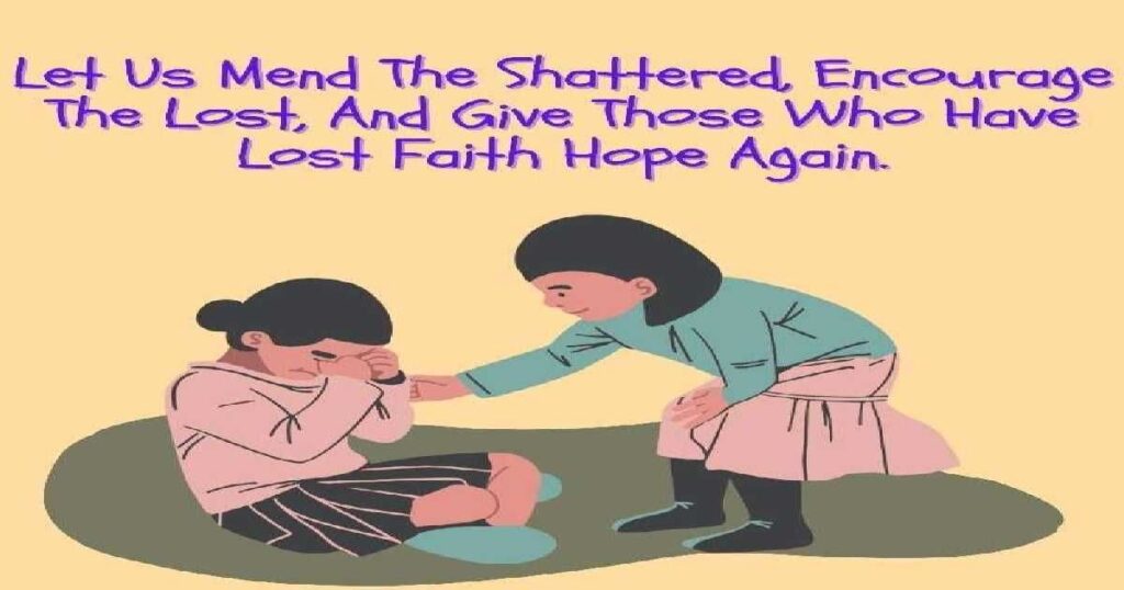 Let us mend The shattered @let'sheal eachother 