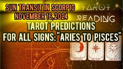 Sun Transit in Scorpio November