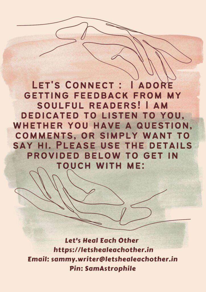 Let's Connect With Sammy @letshealeachother.in